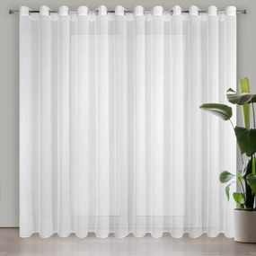 ZÁCLONA NA KRÚŽKOCH REBECCA 400X250 CM BIELA