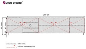 Moderný TV stolík Asha 200 cm - biely mat