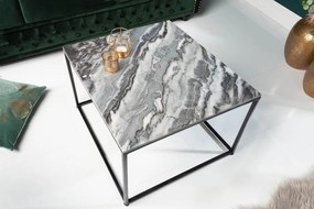 Luxusný konferenčný stolík z mramoru Elements šedý 50cm