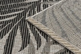 Koberec šnúrkový SIZAL FLOORLUX 20504 LÍSTIE strieborný / čierny DŽUNGĽA