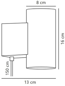 Nordlux - LED Stmievateľné nástenné svietidlo MONA LED/10W/230V CRI 90