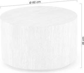 Kombinácia okrúhlych konferenčných stolíkov Novula 60 a 45 cm - travertín