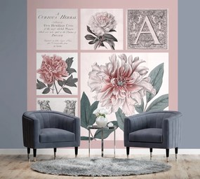 Gario Fototapeta Kvety ružového koláže - Andrea Haase Materiál: Vliesová, Rozmery: 100 x 100 cm
