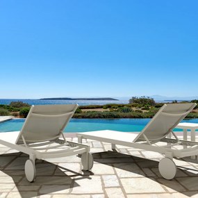 CASABLANCA záhradné lehátko white/white