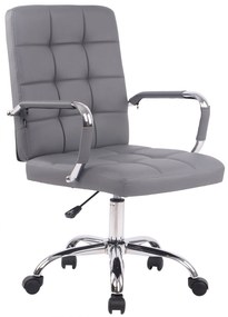 Design-Shop Kancelárska stolička D-Pro - koženka - Sivá
