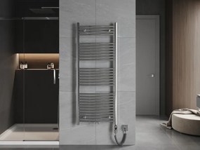 Mexen Ares, elektrické vykurovacie teleso 1500x600 mm + vykurovacia tyč 600 W, chrómová, W102-1500-600-2600-01