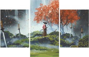 Obraz - Ilustrácie záhrady mečov (90x60 cm)