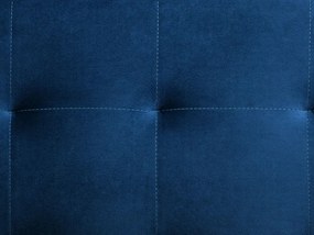 Modulárna zamatová pohovka pravostranná s taburetom modrá ABERDEEN Beliani