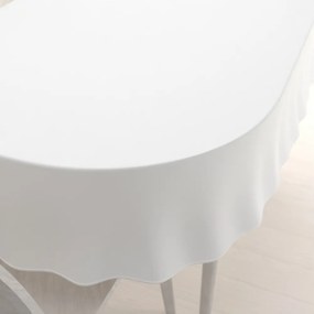 Biante Veľký bavlněný oválny obrus MONI MO-039 Biely 180x220 cm