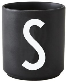 Design Letters Hrnček s písmenom S, black