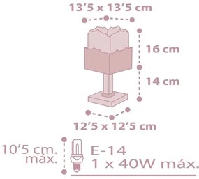 Dalber 63161S - Detská lampička PANDA 1xE14/40W/230V ružová