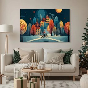 Obraz zimná jazda pod hviezdami