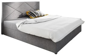 Manželská posteľ Boxspring 140 cm Fade 4 Comfort (sivá) (s matracom a úložným priestorom). Vlastná spoľahlivá doprava až k Vám domov. 1055902