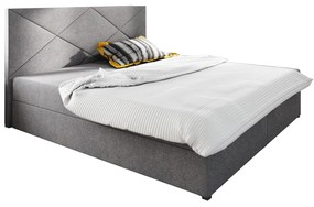 Manželská posteľ  Boxspring 140 cm Fade 4 (sivá) (s matracom a úložným priestorom). Akcia -20%. Vlastná spoľahlivá doprava až k Vám domov. 1046518