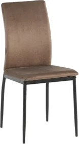 Jedálenská stolička Mette, hnedá látka%