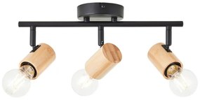 Brilliant - Bodové svietidlo KERRY 3xE27/40W/230V čierna/bambus