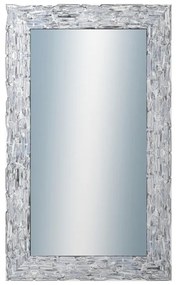 DANTIK - Zrkadlo v rámu, rozmer s rámom 60x100 cm z lišty Travertino strieborné (2893)