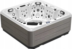 Záhradné kúpele pre 5 osôb 118 trysiek biela perla puzdro šedá doska 230x230