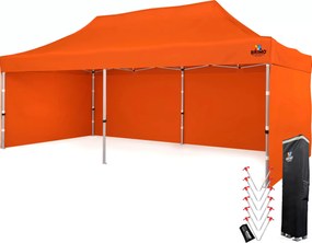 BRIMO Svadobný stan 3x6 m hliníkový – Elegantný a rýchlorozkladací - s 3 stenami - Oranžová 15
