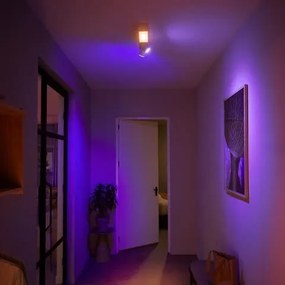 PHILIPS HUE Prisadené stropné LED inteligentné osvetlenie HUE CENTRISN s funkciou RGB, 11W, 2xGU10, 5,7W, teplá
