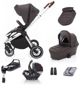 SET kočík Move+ vanička+adaptéry+autosedačka+báza,Rocky Grey/Silver