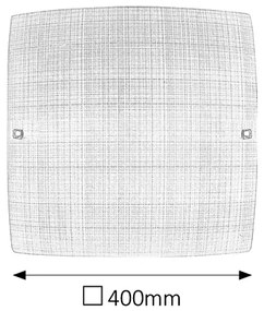 RABALUX Stropné svietidlo SCOTTIE, 2xE27, 60W, 40x40cm, hranaté