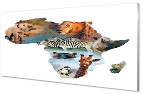 Obraz na skle Zebra žirafa tiger 120x60 cm