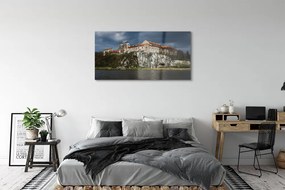 Obraz na akrylátovom skle Krakow castle river 125x50 cm