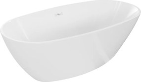 Mexen Eris, voľne stojaca vaňa 180 x 80 cm, biela, biely prepad, 53441808000-20