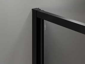 Mexen Exo, výklopné sprchové dvere 55 cm, číre sklo, čierny profil, 817-055-000-70-00