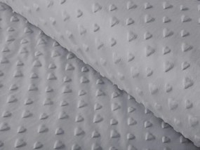 Biante Detská obliečka na vankúš Minky 3D srdiečka MKS-005 Tmavo sivá 40 x 60 cm
