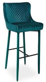Barová stolička Signal COLIN B Velvet H-1 zelená bluvel 78/zelená bluvel 78