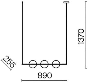 Maytoni MOD221PL-03N - Luster na tyči ERICH 3xE14/40W/230V chróm
