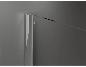 Mexen Velar, sprchový kút s posuvnými dverami 100 x 100 cm, 8mm šedé sklo, chrómová, 871-100-100-41-01