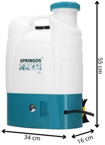 Elektrický akumulátorový postrekovač 16L Springos GA0059