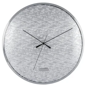 Karlsson 6005SI dizajnové nástenné hodiny strieborná, pr. 40 cm