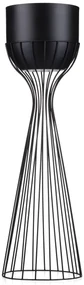 KOVOVÝ KVETINÁČ SO STOJANOM GLAM 68X20 CM ČIERNA