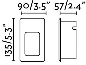 FARO 70396 - LED Vonkajšie zápustné svietidlo NASE-2 LED/3W/230V IP44