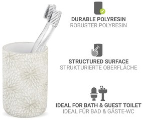 Biely/v zlatej farbe téglik na zubné kefky z polyresínu Montalfano – Wenko