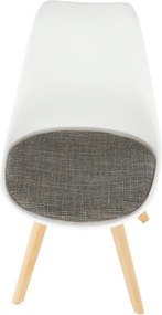 Jedálenská stolička Damara - biela / hnedá / buk