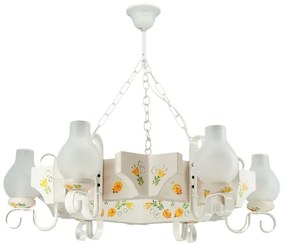 Brilagi - Luster na reťazi QUEEN 6xE14/40W/230V buk/krémová