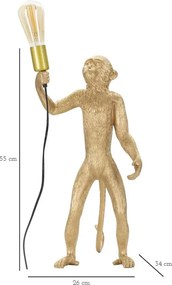 Stolná lampa Monkey 55 cm zlatá