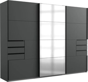 Šatníková skriňa so zrkadlom Saigon 270 cm, grafit