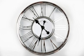 XXXLutz NÁSTENNÉ HODINY strieborná, priehľadné 45 cm - Hodiny - 0051730007