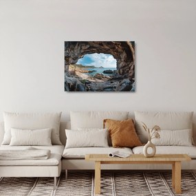 Sklenený obraz - Jaskyňa pri mori (70x50 cm)