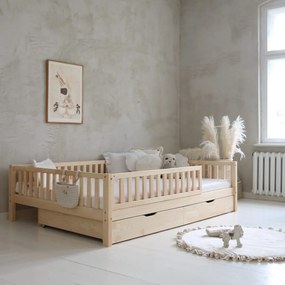Výhodný set: detská posteľ Basic Love Plus 140 x 200 s úložným priestorom + matrac Ares 10