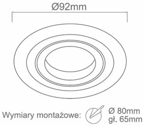 Moderné podhladové svietidlo Pio biela