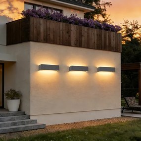Brilagi - LED vonkajšie nástenné svietidlo DONNANI LED/12W/230V 30 cm antracitové IP44