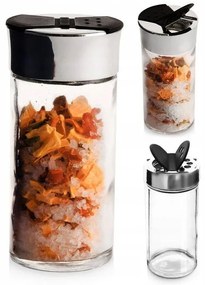 2. akosť - Korenička, sklenená, s čiernym viečkom a sypátkom, 100 ml SPICE BLACK