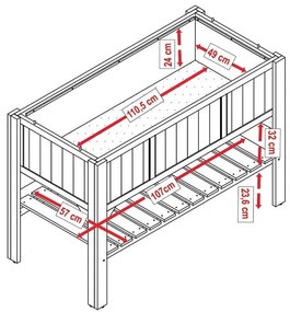 Habau Vyvýšený záhon s odkladacou plochou (tmavosivá)  (100274945)